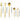 Luxurious 30-Piece Matte-Gold Portuguese Tableware Set - Tremmi