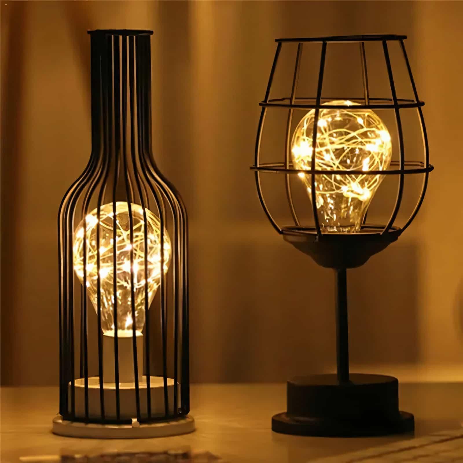 Modern Classic Iron Wine Themed Table Lamp Collection - Tremmi Global