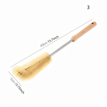 Eco-Friendly Long Handle Wooden Cleaning Brush – Durable, Natural Kitchen Scrubber - Tremmi