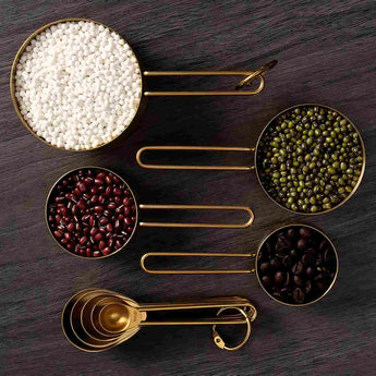 Stackable Matte Gold Stainless Steel Measuring Spoon Set - Tremmi