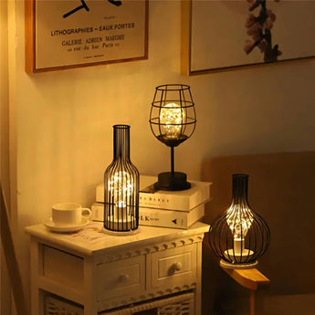 Modern Classic Iron Wine Themed Table Lamp Collection - Tremmi Global