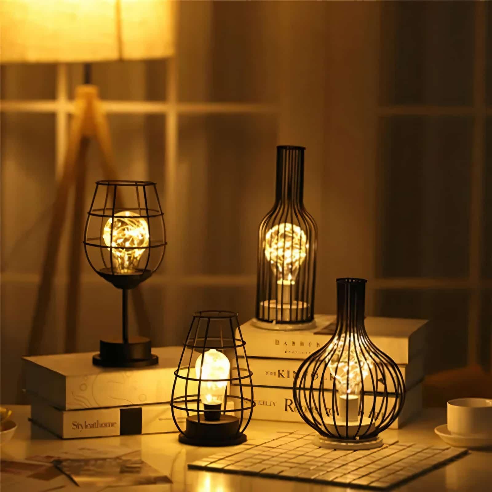 Modern Classic Iron Wine Themed Table Lamp Collection - Tremmi Global