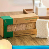 18-Pack Eco-Friendly Natural Wood Pulp Dishwashing Sponges - Tremmi