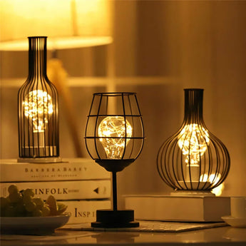 Modern Classic Iron Wine Themed Table Lamp Collection - Tremmi Global