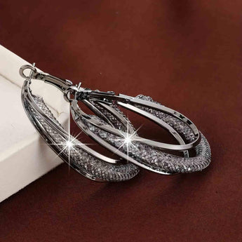 Elegant Mesh Twisted Hoop Earrings - Tremmi