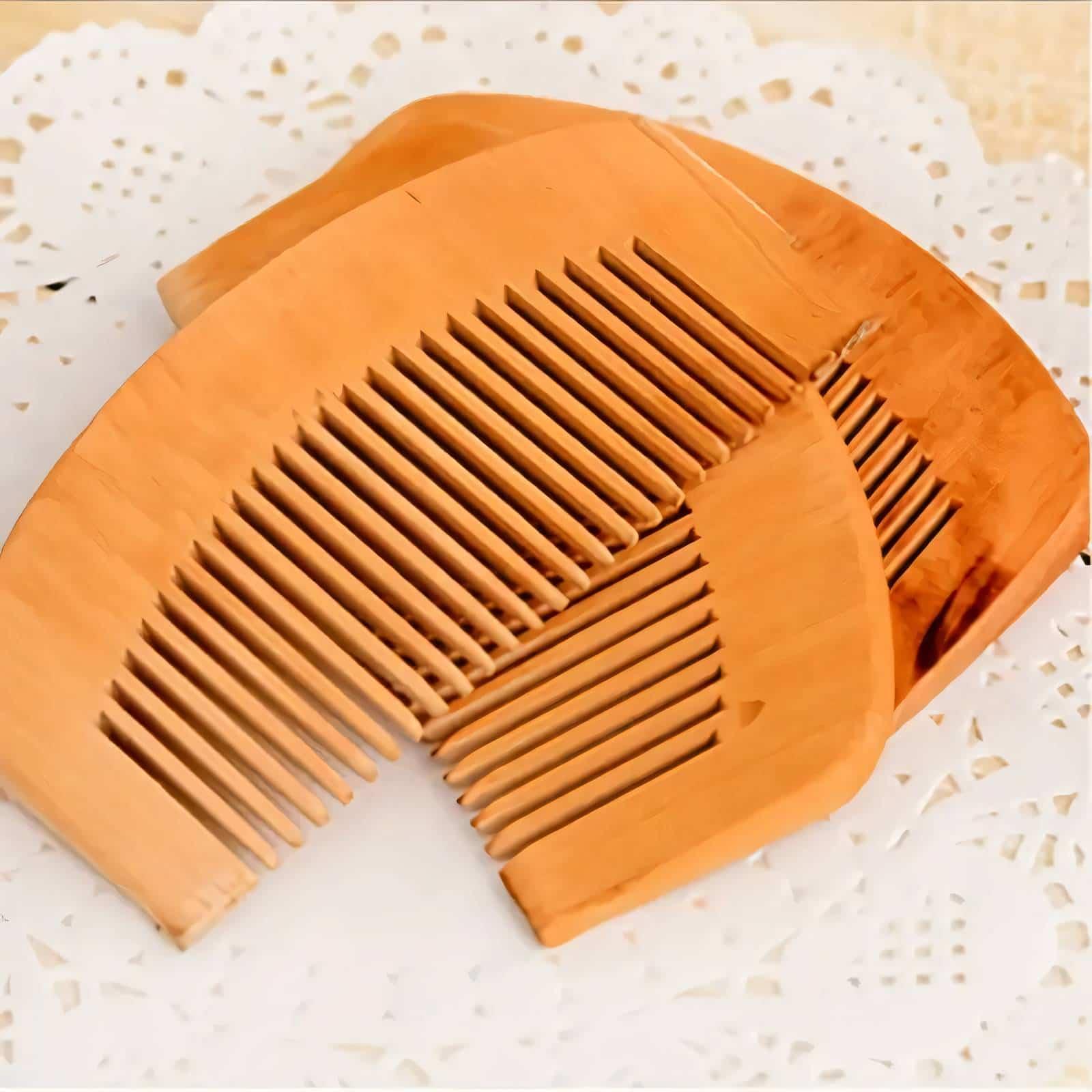 Peach Wood Comb – Sustainable, Natural Hair Care - Tremmi