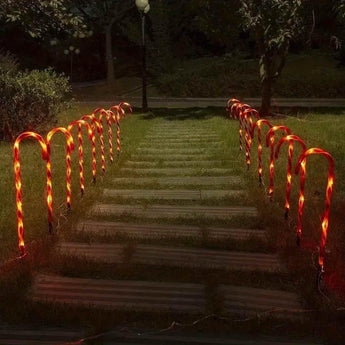 Solar Powered Candy Cane Christmas Lights - Tremmi