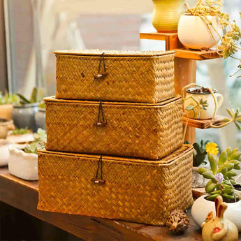 Hand Made Seagrass Storage Baskets - Tremmi Global