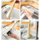 Eco-Friendly Long Handle Wooden Cleaning Brush – Durable, Natural Kitchen Scrubber - Tremmi