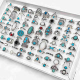 Vintage Bohemian Ring Set - 50 Piece Mix - Tremmi