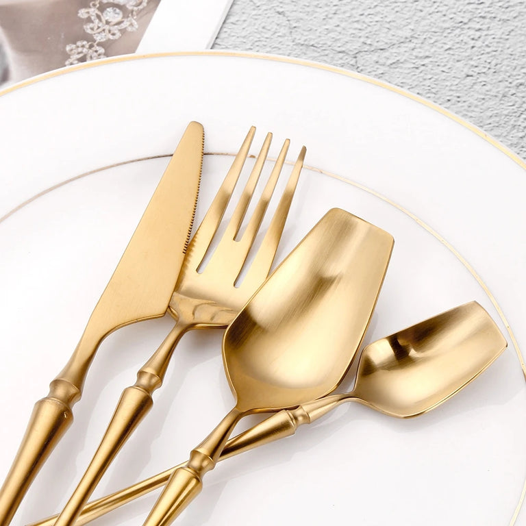 Artisanal Gold Cutlery Set