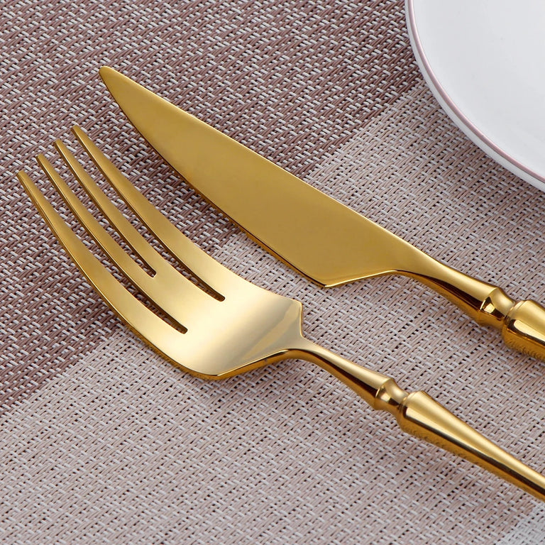 Artisanal Gold Cutlery Set