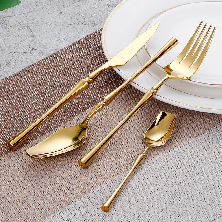Artisanal Gold Cutlery Set